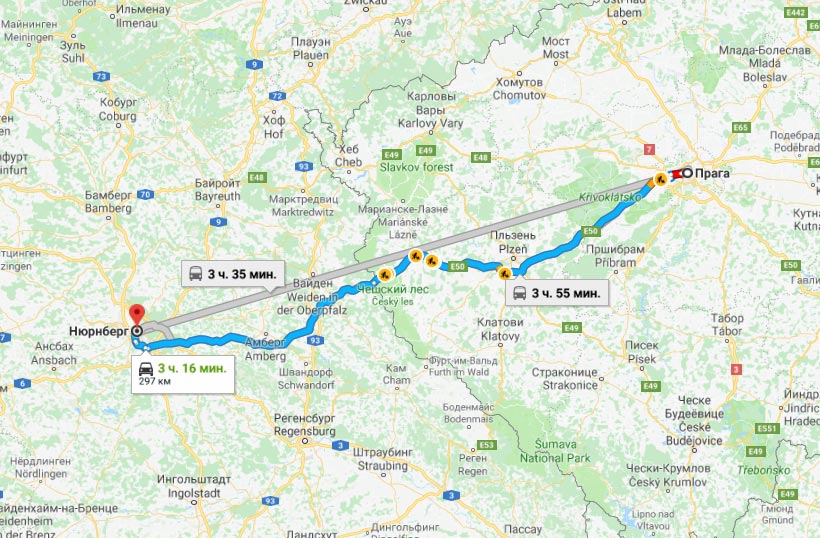 Расстояние от регенсбурга до мюнхена