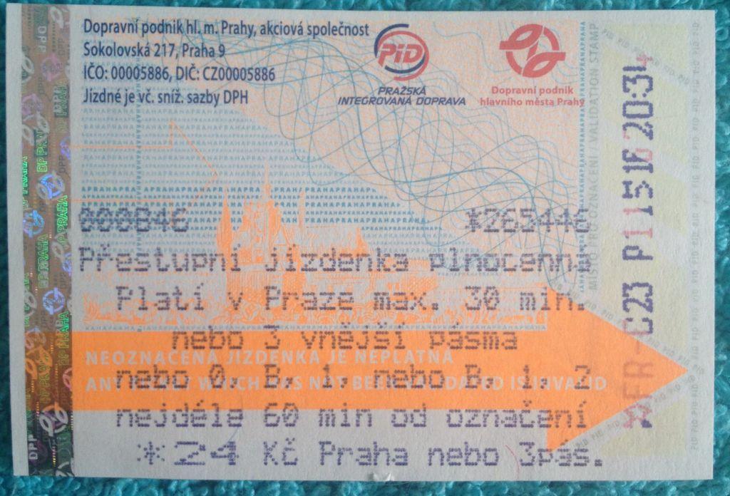 Как приобрести билет или проездной на транспорт в чешской республике