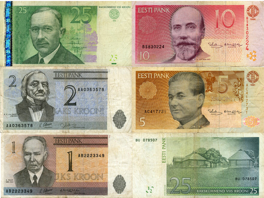 Валюта эстонии в 2021 году: эстонская крона до евро, к рублю.