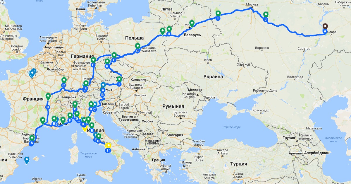 Путешествие в европу на машине – маршруты, советы и лайфхаки