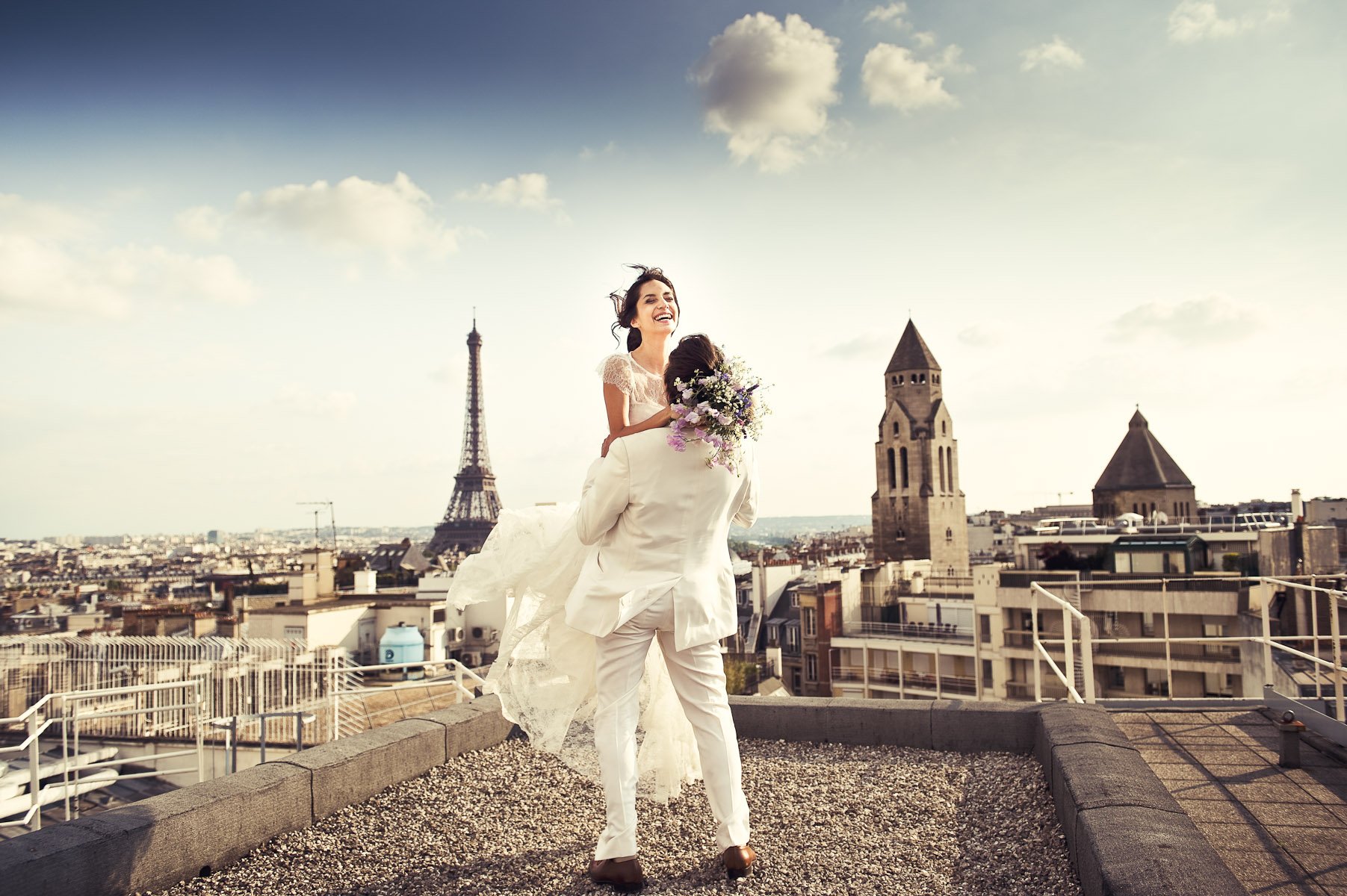 Как в кино: свадьба для двоих в париже от wedding blog