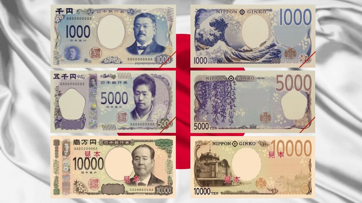 Бумажные, золотые и прочие деньги японии. описание линейки монет от 1 иены до 500 иен. современные купюры