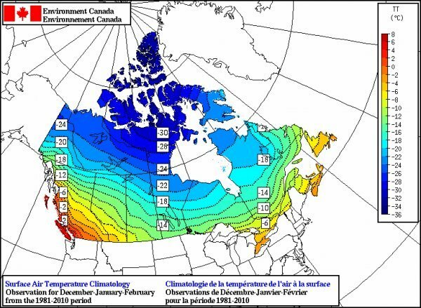 Климат канады (кратко)