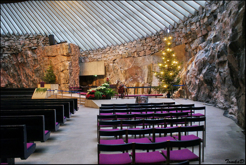Церковь в скале темппелиаукио (финляндия)
