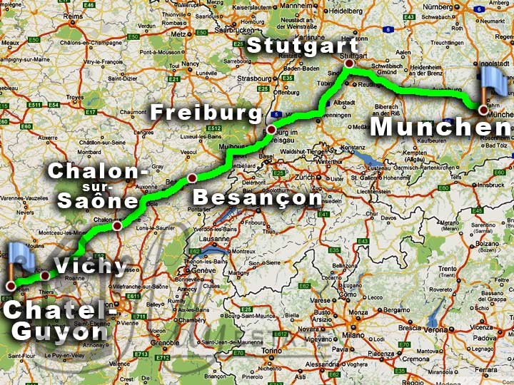 Расстояние от мюнхена до страсбурга