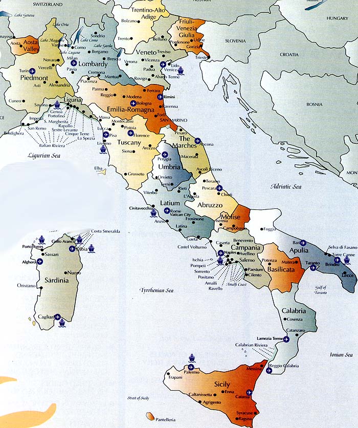 Италия: аэропорты страны и их особенности