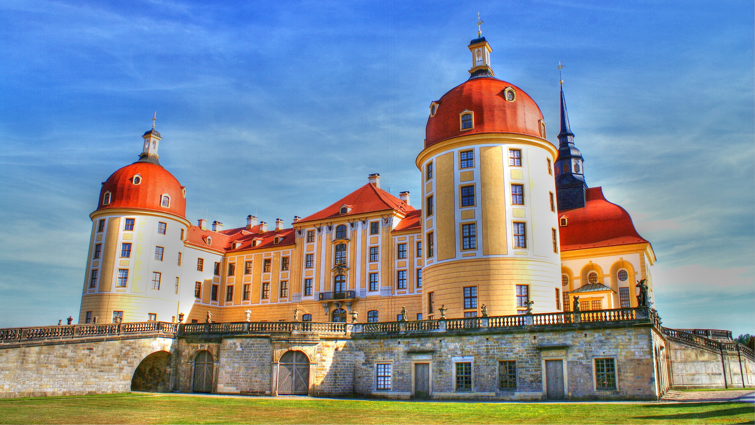 Сказочный замок морицбург в дрездене