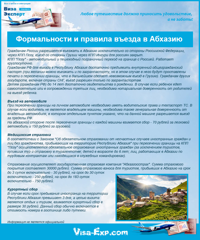 Абхазия: нужен ли загранпаспорт в 2020 году для россиян?