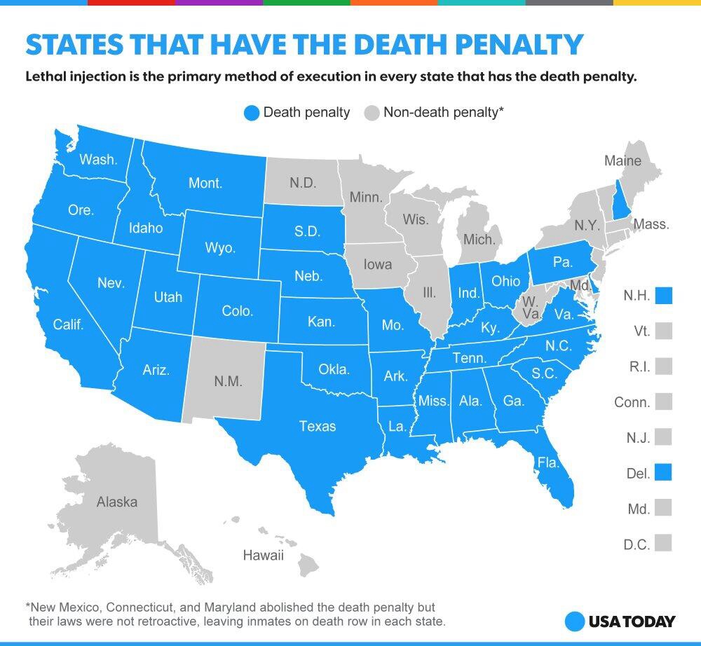 Смертная казнь в сша: какая смертная казнь и в каких штатах